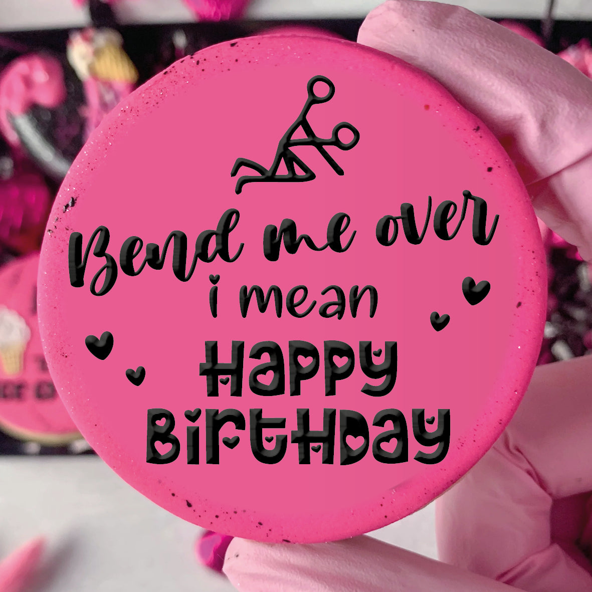 Bend Me Over I Mean Happy Birthday Raised Embosser Bake Box Boutique