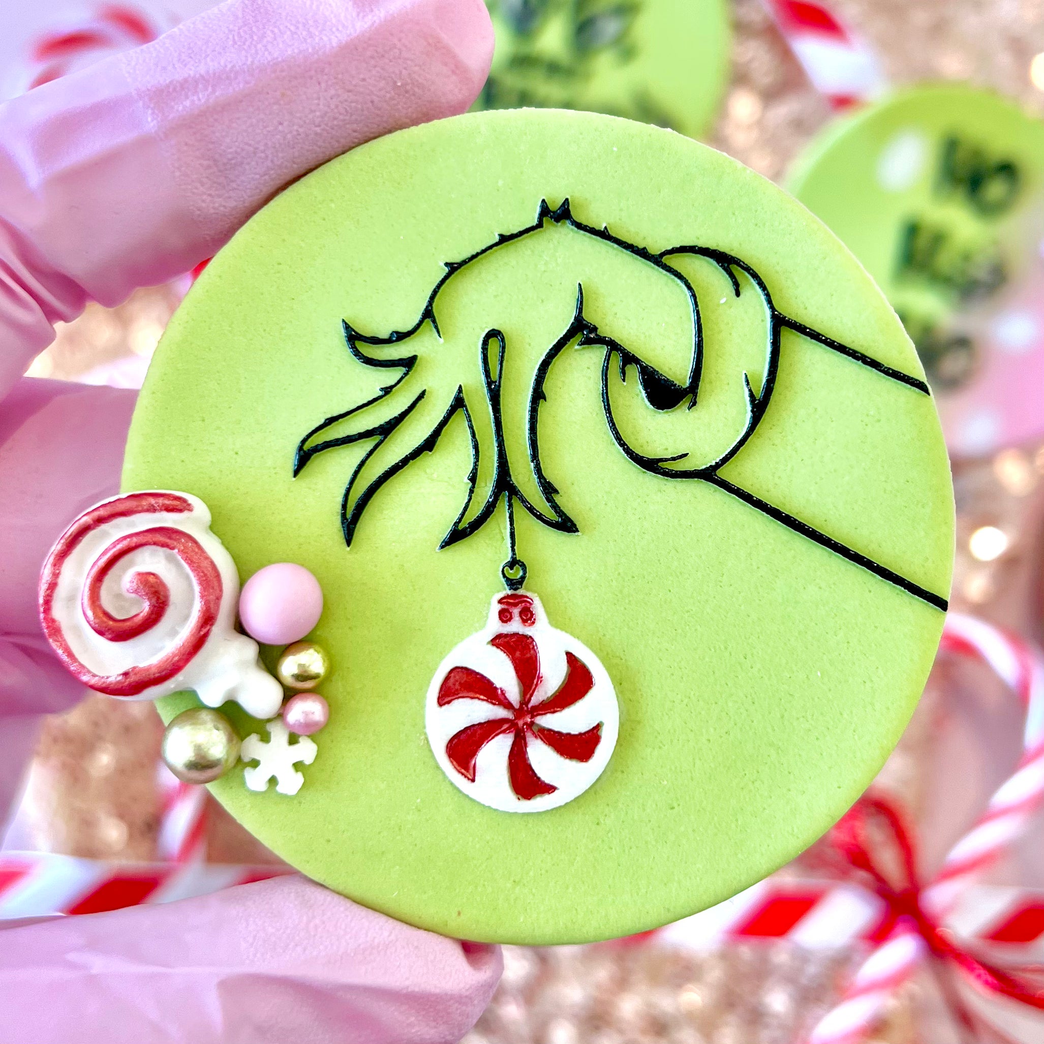 GRINCH HAND RAISED EMBOSSER Bake Box Boutique