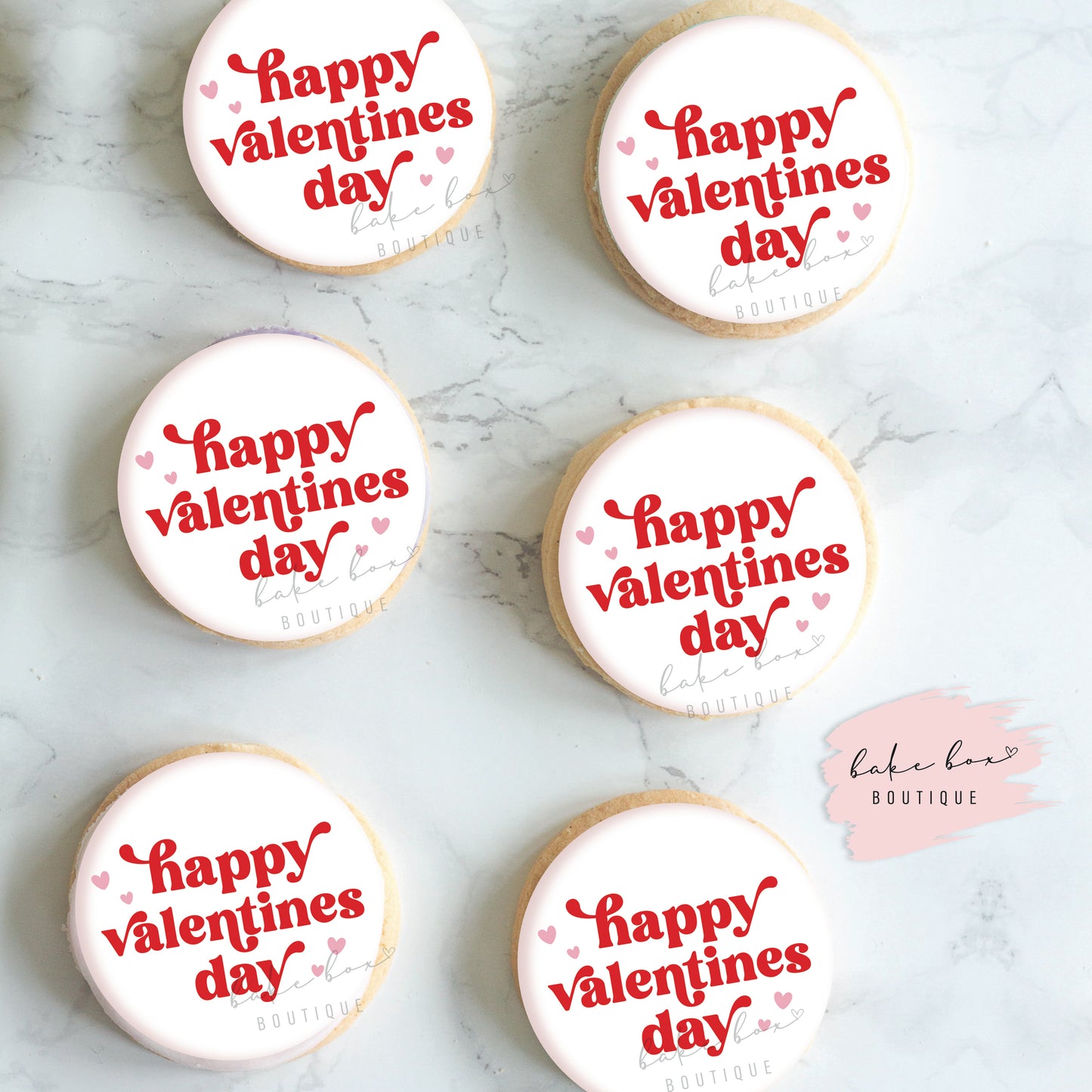 EDIBLE TOPPERS - HAPPY VALENTINES DAY