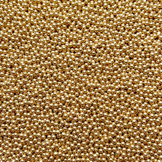 GOLD 2MM PEARLS 100s & 1000s - SUPER SHINE SPRINKLES