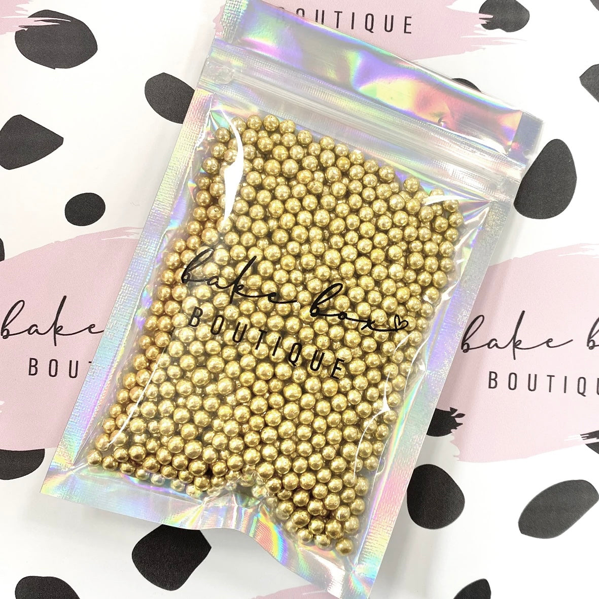 GOLD 4MM PEARLS - SPRINKLES – Bake Box Boutique