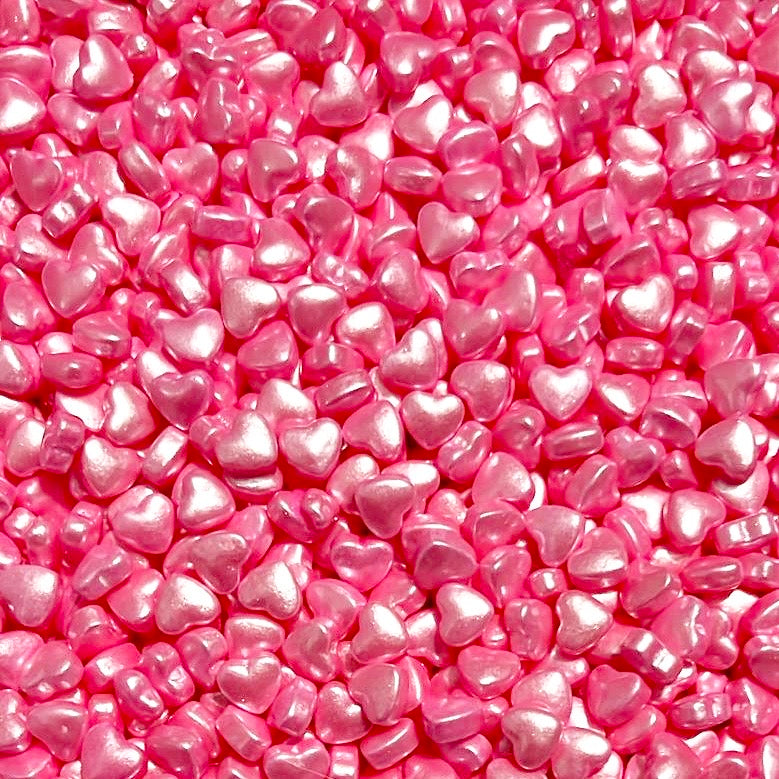 MINI HOT PINK HEARTS - SPRINKLES (V)