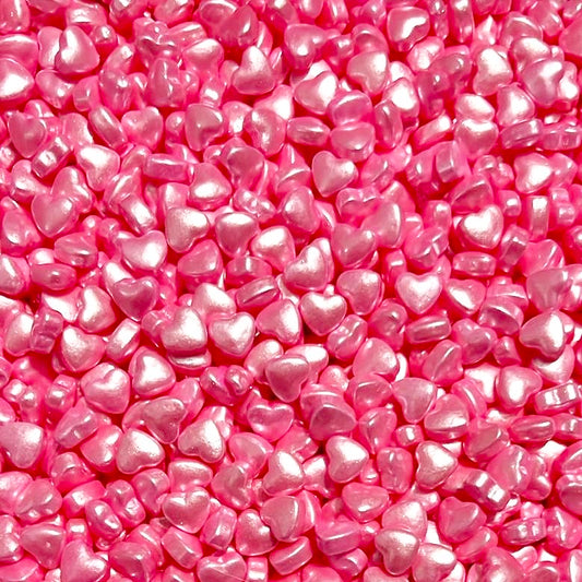 MINI HOT PINK HEARTS - SPRINKLES (V)