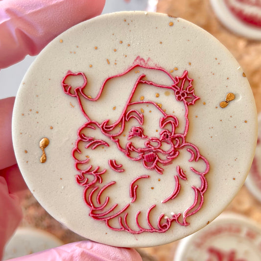 VINTAGE SANTA FACE - RAISED EMBOSSER