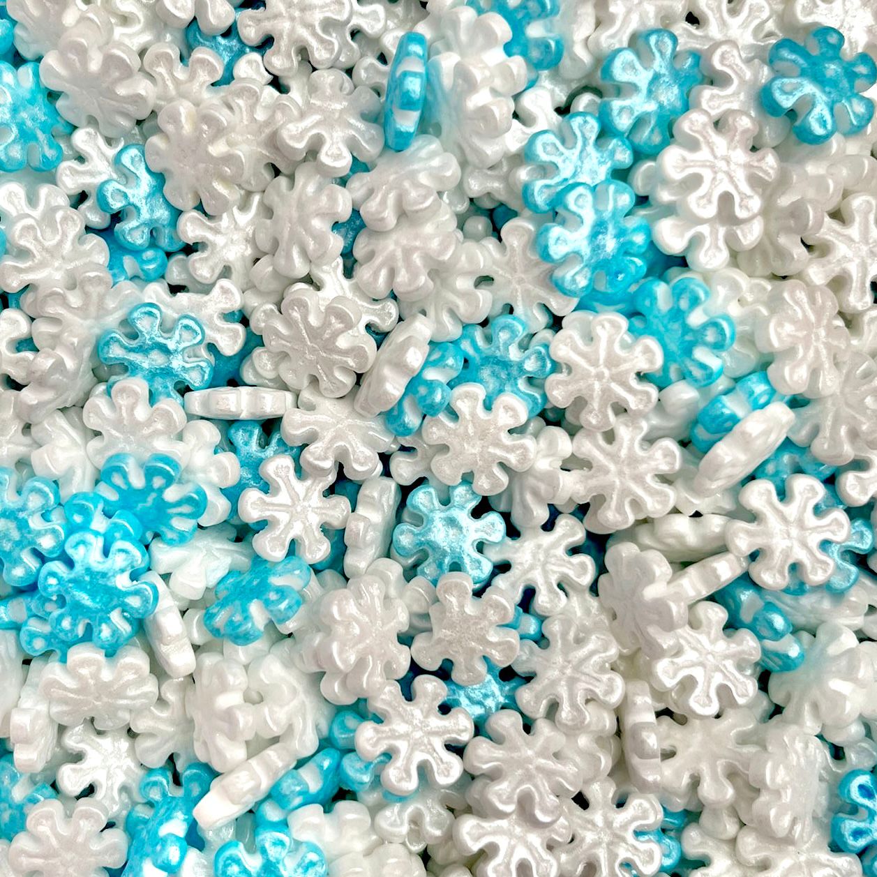 WHITE & BLUE SNOWFLAKES (V) - SPRINKLES