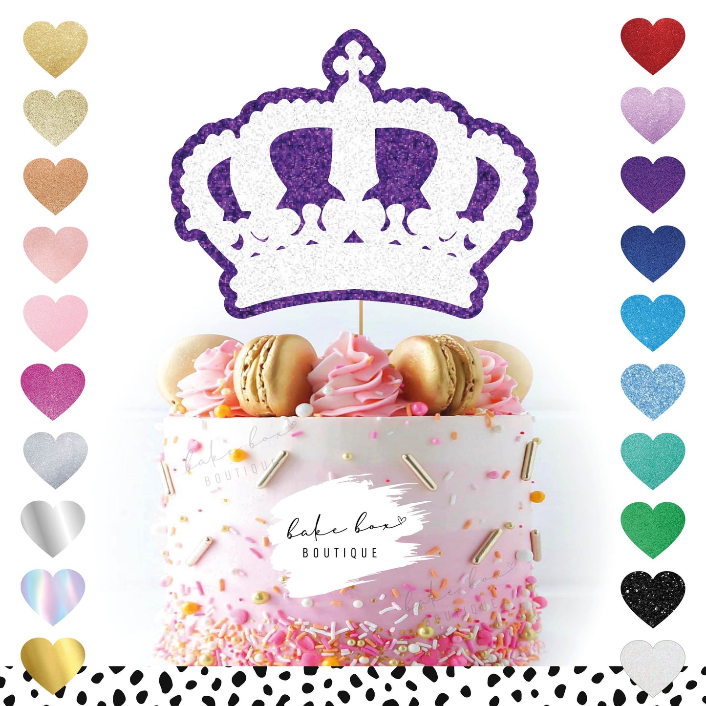 CROWN - 'DOUBLE COLOUR' - CAKE TOPPER