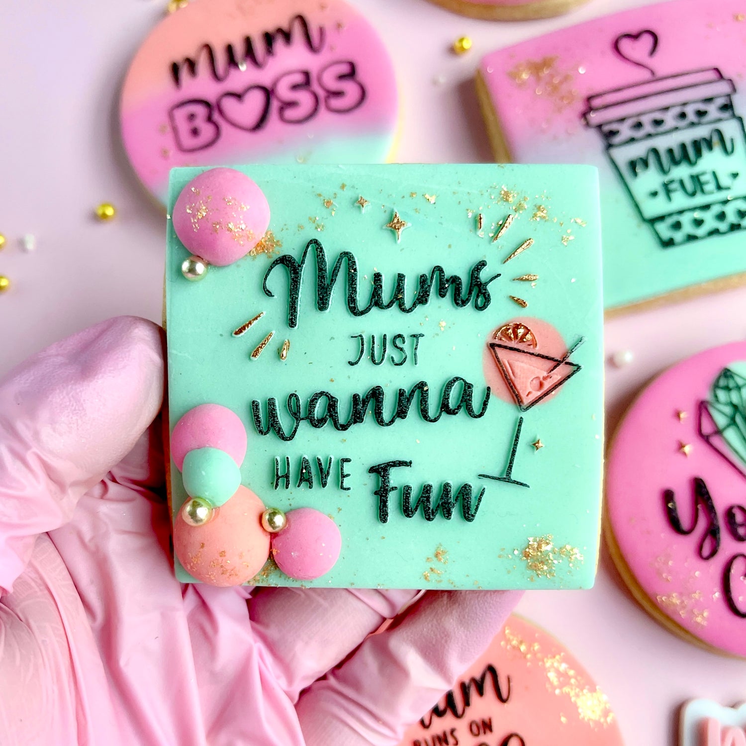 Mums Just Wanna Have Fun Raised Embosser Bake Box Boutique 6148