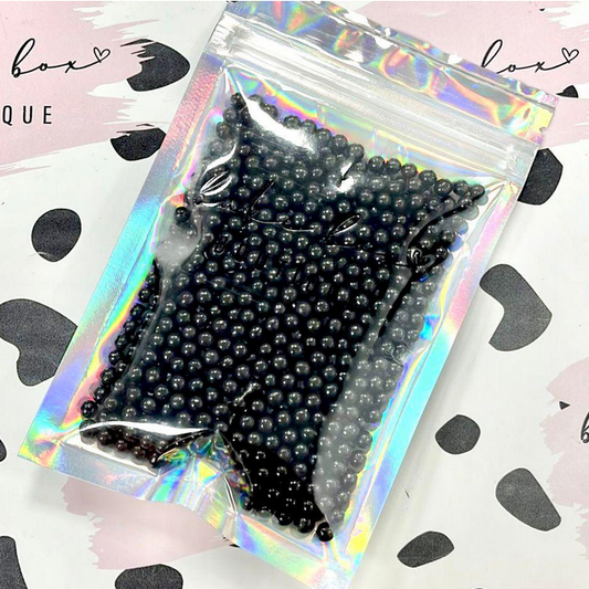 BLACK 4MM PEARLS - SPRINKLES