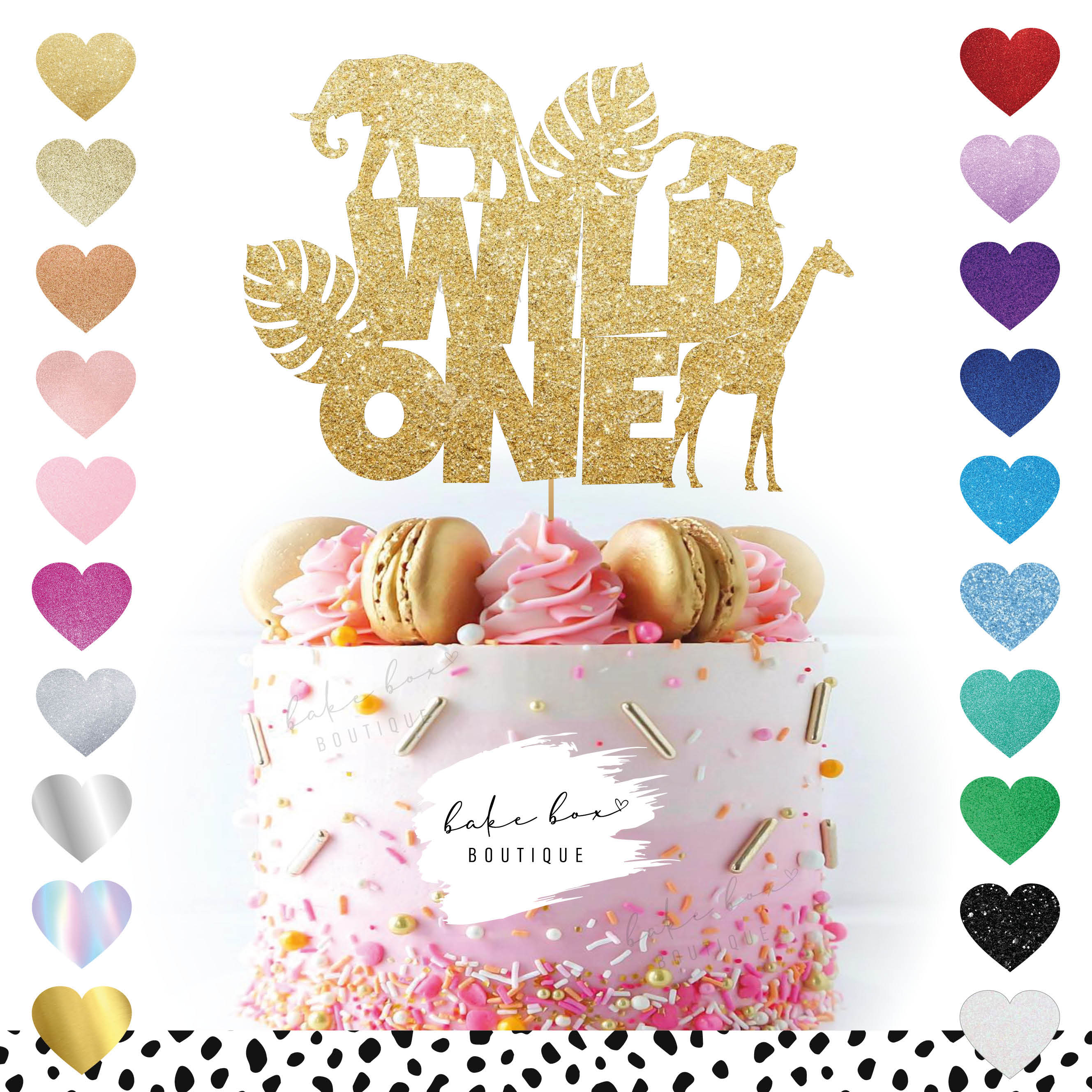 Wild One Animal Cake Topper Bake Box Boutique