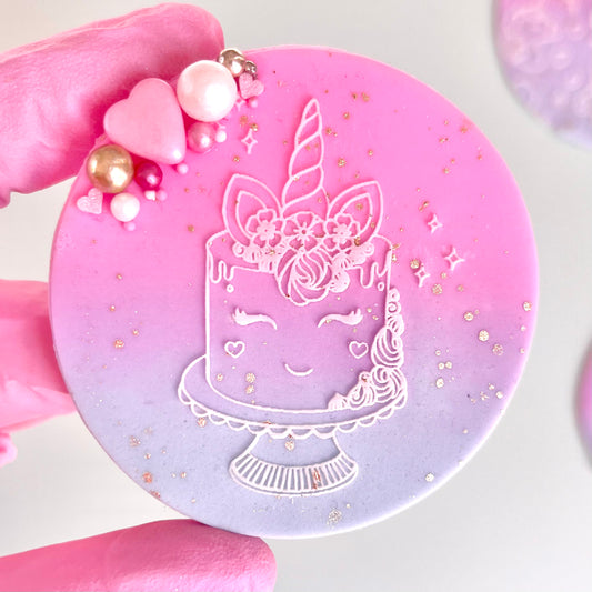 UNICORN CAKE - RAISED EMBOSSER